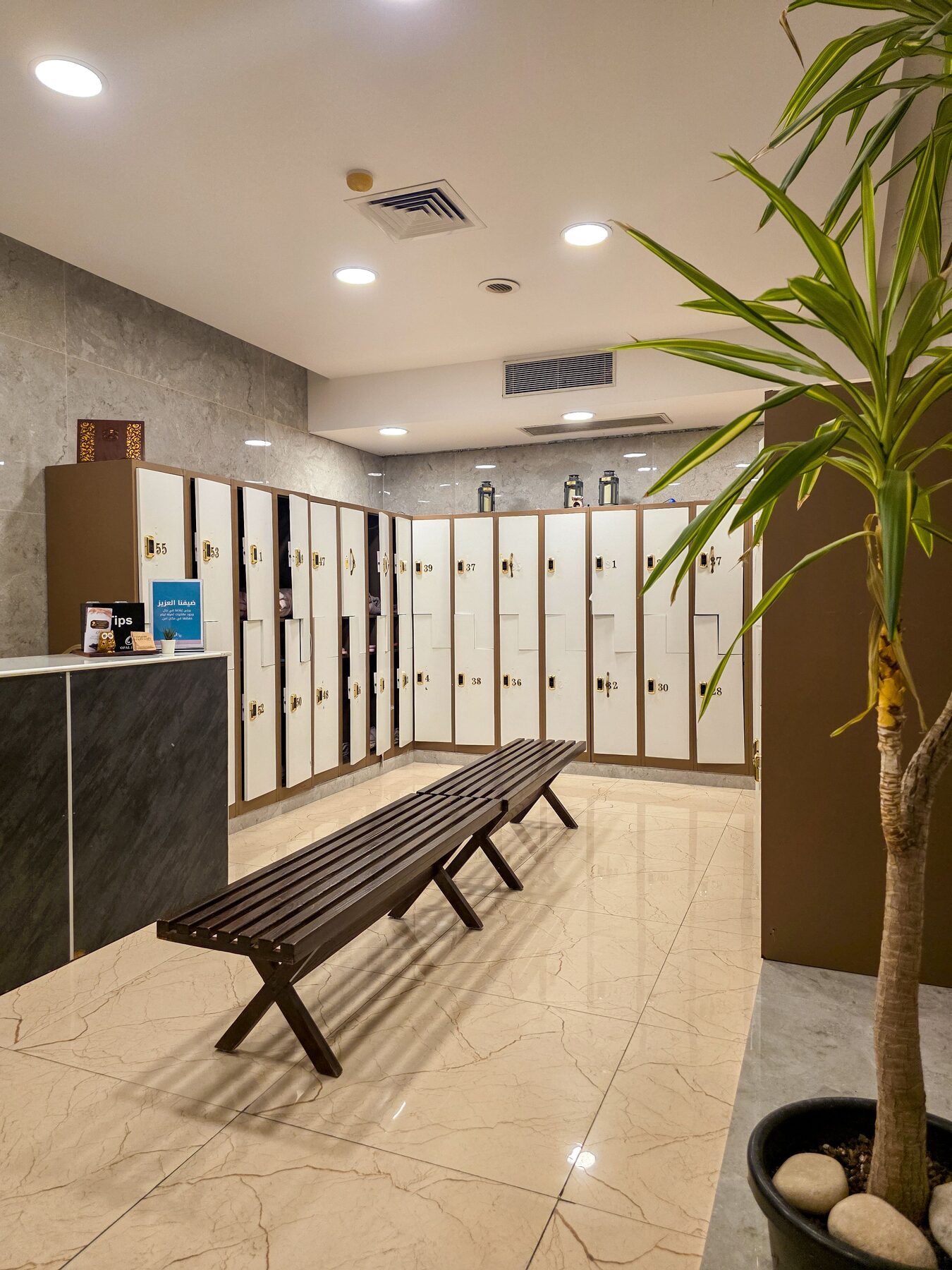 Sports team locker room